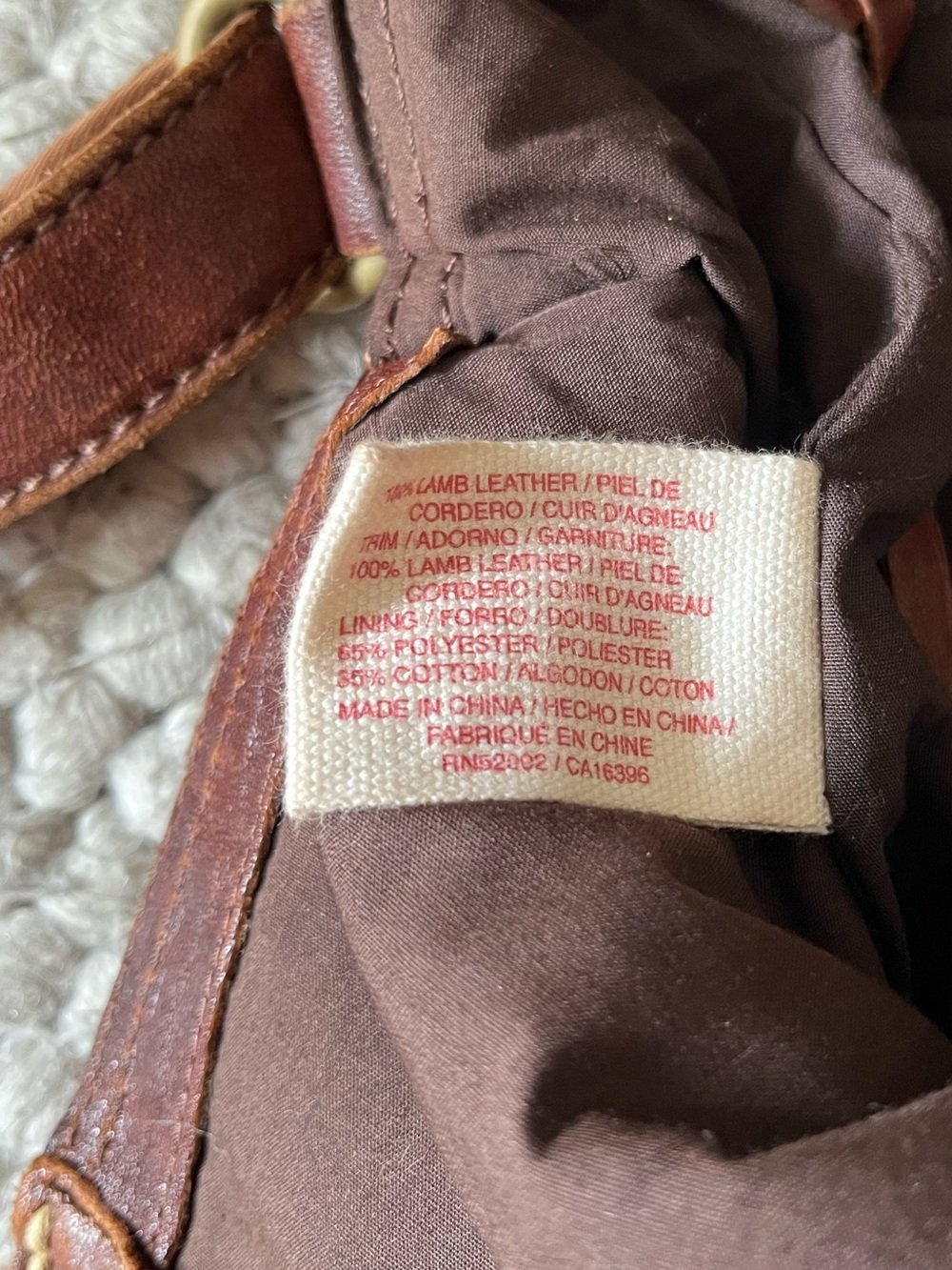 Lucky Brand Brown Leather Crossbody Bag with Stud Accents - Picture 8 of 9